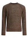 Rakkì Wool Crew Neck Sweater Knitwear Brown In Brown