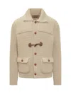 Rakkì Beige Cardigan With Buttons And Hook And Loop Closure In Neutral