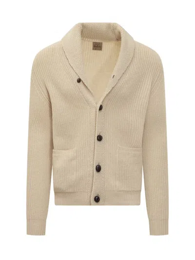Rakkì Rakki' Beige Merino Wool Cardigan In Neutral
