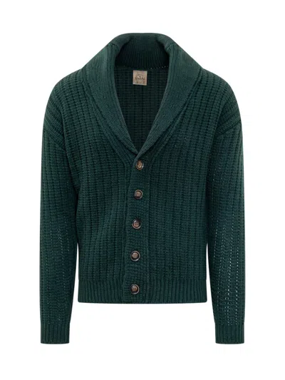 Rakkì Rakki Shawl Neck Cardigan In Green