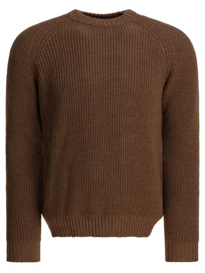 Rakkì "rebel" Crewneck Sweater In Brown