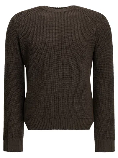 Rakki' Rakki "rebel" Crewneck Sweater In Brown