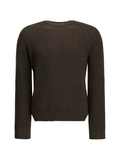 Rakkì Rebel Ribbed-knit Wool Sweater In Brown