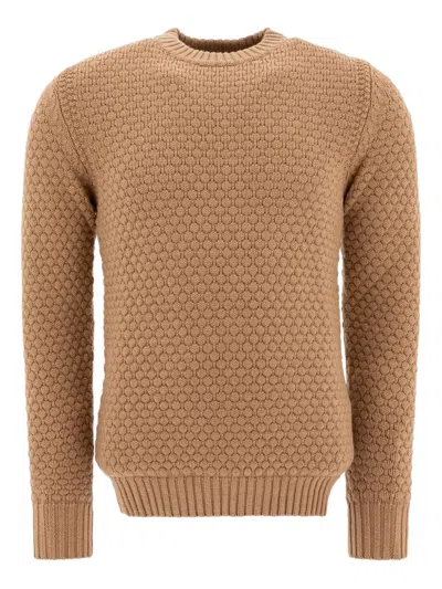 Rakkì Ribbed Crew-neck Sweater In Brown