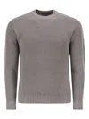 Rakkì Ribbed Crew-neck Sweater In Gray
