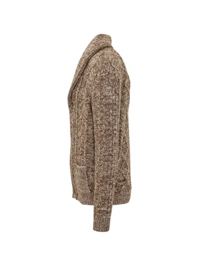 Rakkì Shawl-collar Cardigan In Nude