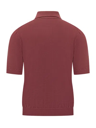 Rakkì Rakki Stylish Polo Shirt With Pocket In Cherry