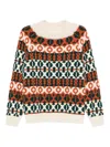 Rakkì Crew Neck Sweater With Geometric Pattern Rakki In Multi