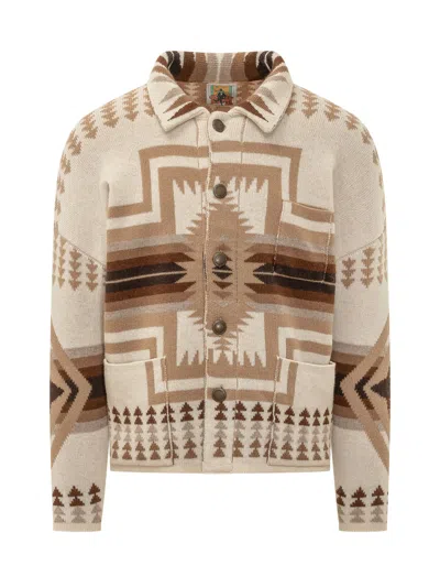 Rakkì Rakki Tribal-inspired Overshirt In Avorio