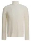 Rakkì Turtleneck Ribbed Sweater In White