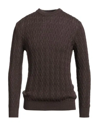 Rakkì Wear Man Sweater Chocolate Brown Size 42 Merino Wool