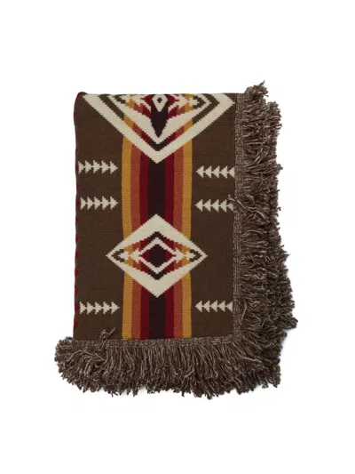 Rakkì Wool Blanket In Brown