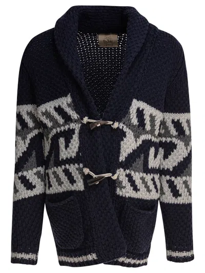 Rakkì Rakki Wool Blue Coat In Black