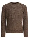 Rakkì Wool Crew Neck Sweater Knitwear Brown In Brown