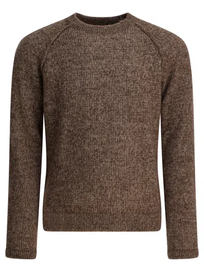 Rakkì Wool Crew Neck Sweater In Brown