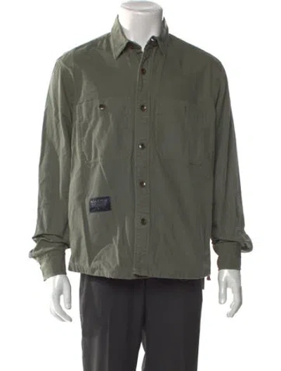 Pre-owned Raleigh Denim Long Sleeve Dress Shirt In Green