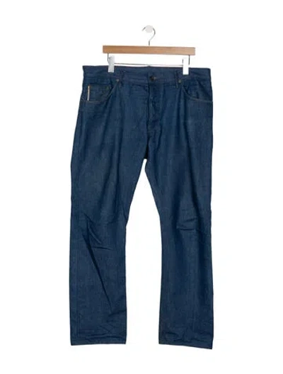 Pre-owned Raleigh Denim Straight-leg Jeans In Blue