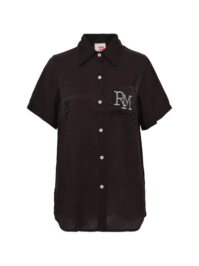 Rally Movement Ivy Logo-embroidered Shirt In Brown