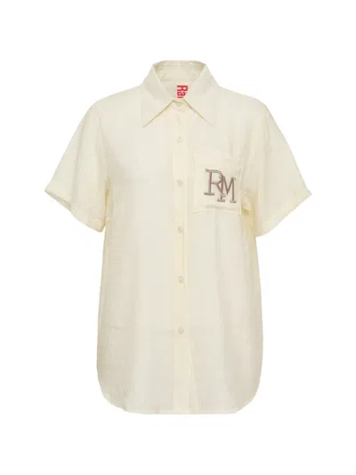Rally Movement Ivy Logo-embroidered Shirt In Neutral