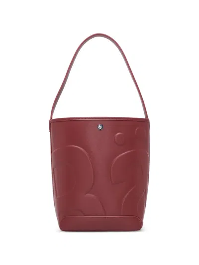 Rally Movement The Bag Whisper Embossed Bucket Bag In Burgundy