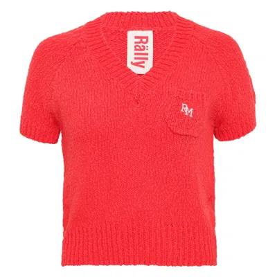 Rally Movement V-neck Knitted Crop Top