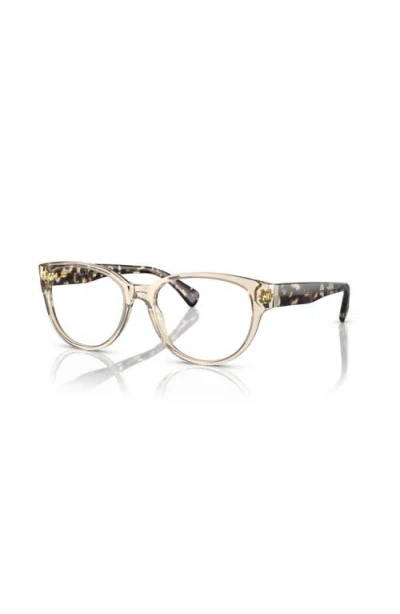 Ralph 52mm Oval Optical Glasses In Brown