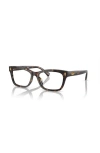 Ralph 52mm Rectangle Optical Glasses In Brown