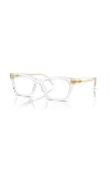 Ralph 52mm Rectangle Optical Glasses In Brown