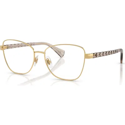 Ralph 53mm Irregular Optical Glasses In Metallic