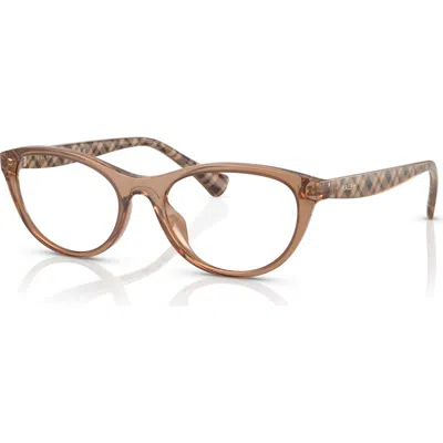 Ralph 53mm Oval Optical Glasses In Brown
