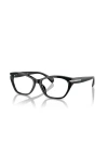 Ralph 53mm Rectangle Optical Glasses In Black