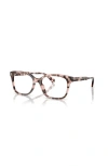 Ralph 53mm Rectangle Optical Glasses In Pink