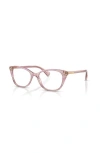 Ralph 53mm Rectangle Optical Glasses In Pink