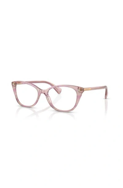 Ralph 53mm Rectangle Optical Glasses In Pink