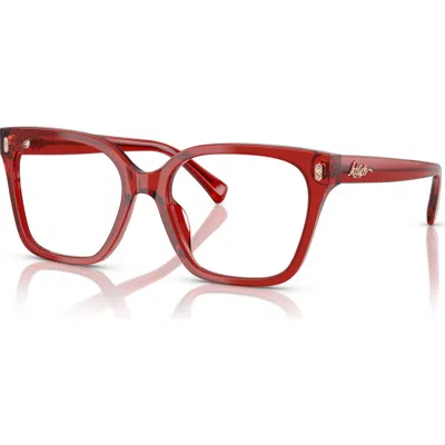 Ralph 53mm Square Optical Glasses In Red