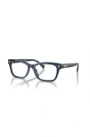 Ralph 54mm Rectangle Optical Glasses In Blue
