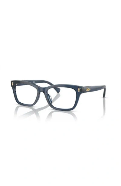 Ralph 54mm Rectangle Optical Glasses In Blue