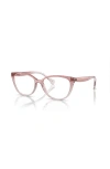 Ralph 55mm Cat Eye Optical Glasses In Pink