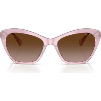 Ralph 55mm Gradient Butterfly Sunglasses In Pink