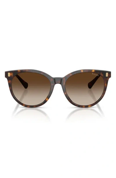Ralph Ra5305u 56mm Gradient Cat Eye Sunglasses In Brown