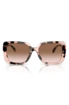 Ralph 55mm Gradient Rectangular Sunglasses In Pink