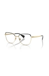 Ralph 55mm Irregular Optical Glasses In Gold