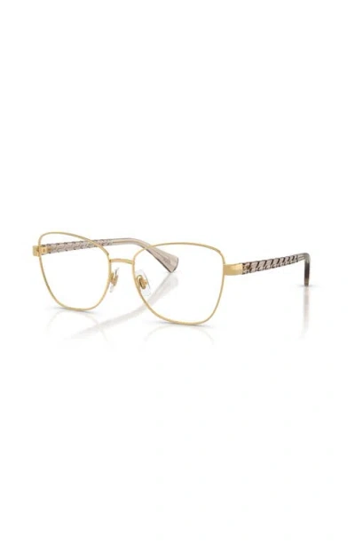 Ralph 55mm Irregular Optical Glasses In Gold