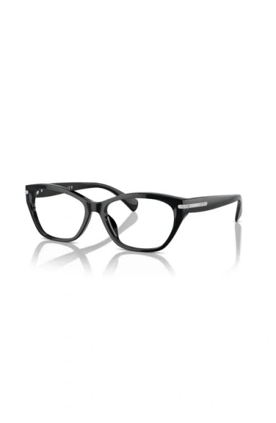 Ralph 55mm Rectangle Optical Glasses In Black