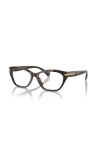 Ralph 55mm Rectangle Optical Glasses In Brown