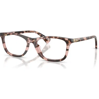 Ralph 55mm Rectangle Optical Glasses In Brown
