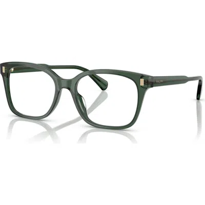 Ralph 55mm Rectangle Optical Glasses In Green