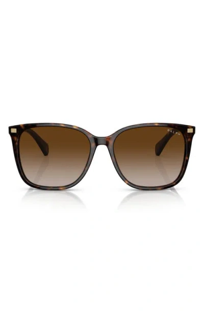 Ralph 56mm Gradient Square Sunglasses In Brown