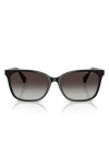 Ralph 56mm Gradient Square Sunglasses In Black