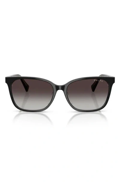 Ralph 56mm Gradient Square Sunglasses In Black